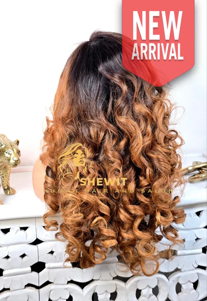 100% Human Hair lace clouser wig ombre