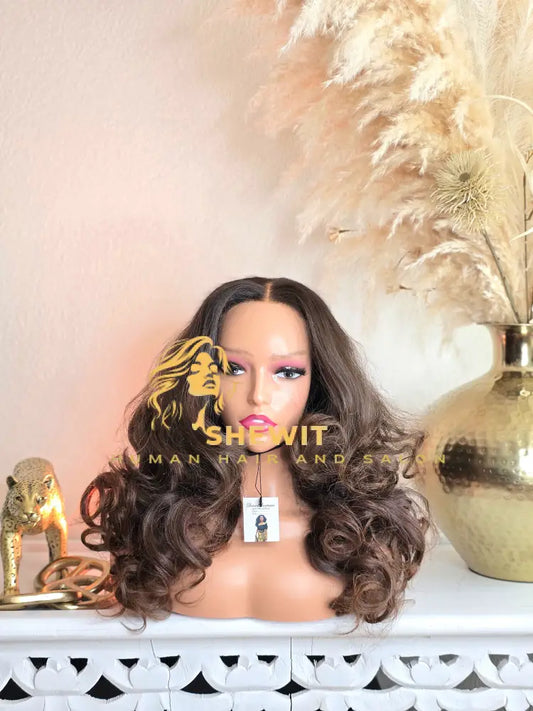 Closure Wig | Light Brown Ombre and Honey Gold Mix