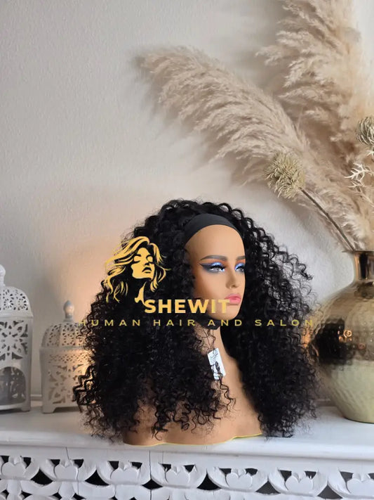 Head Band Wig | Natural Black Type 1