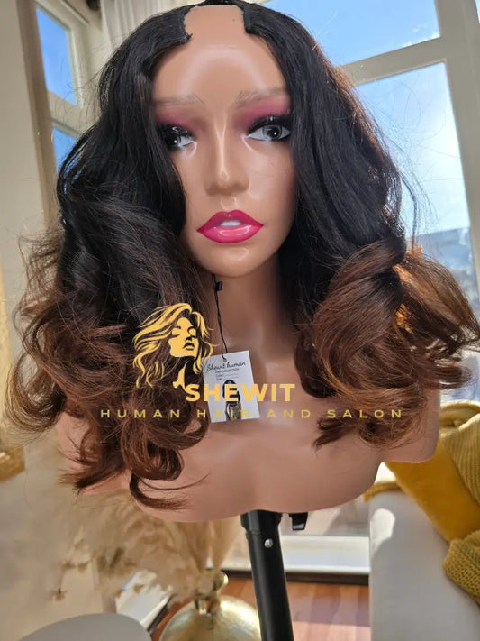 Middle Part | Brown Ombre