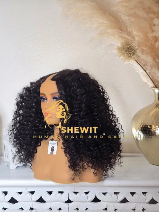 Middle Part | Deep Curly | Natural Black