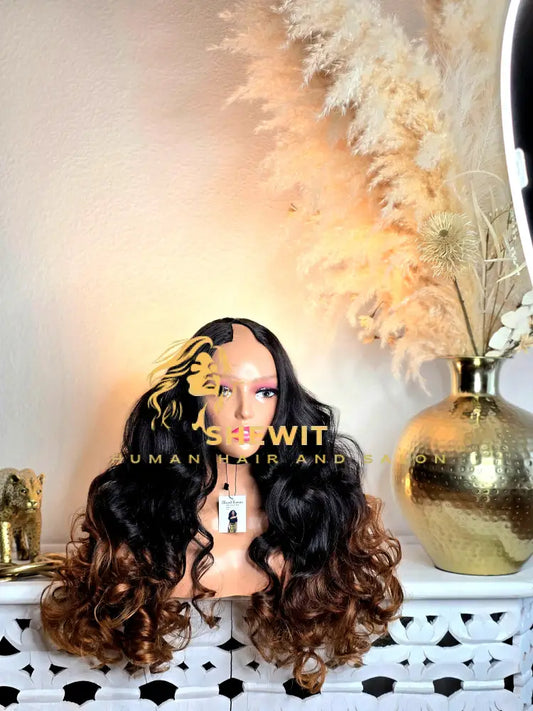 U Part Wig | Honey Gold
