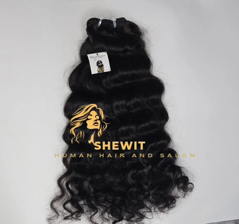 100% Human Hair bundles loose wave Natural black color
