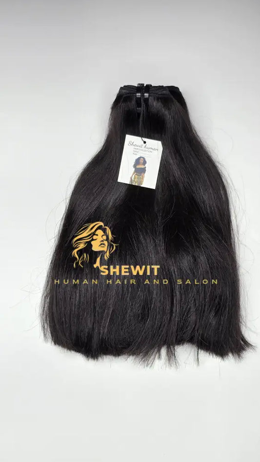 100% Human Hair straight Natural black