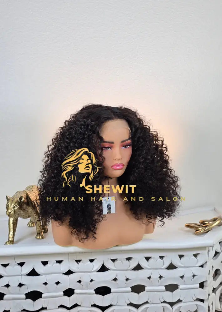 100% Humanhair 5×I clouser wig deep curly