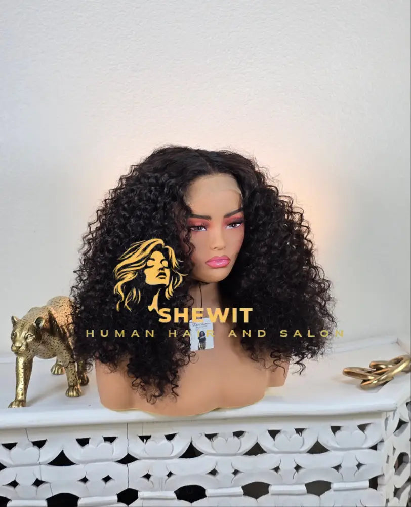 100% Humanhair 5×I clouser wig deep curly