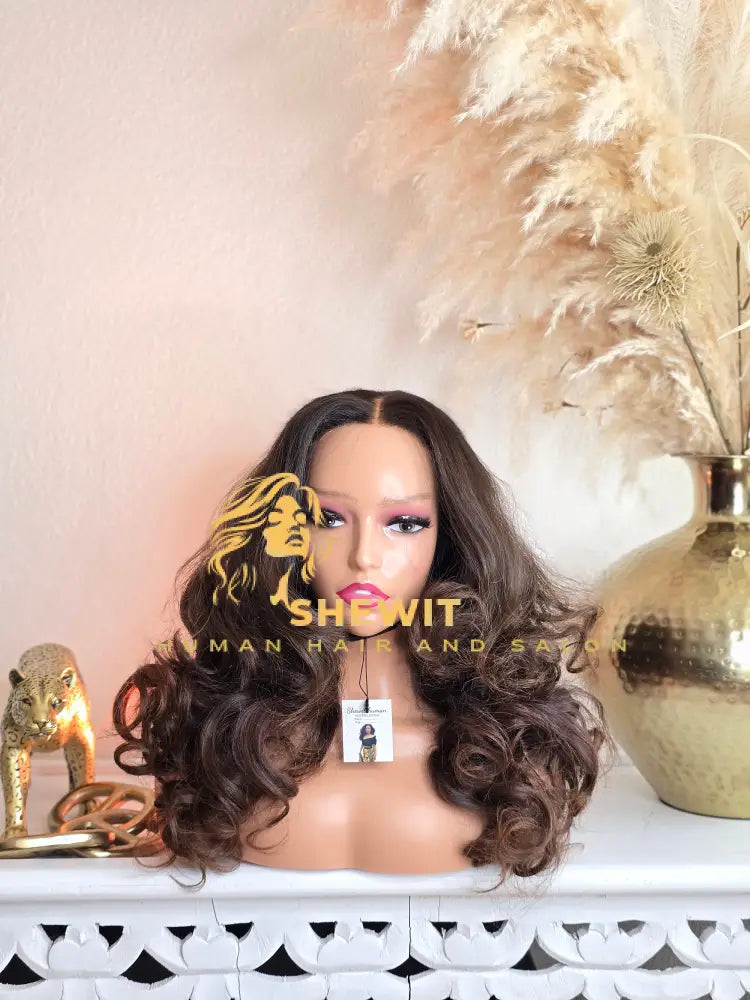 Closure Wig | Light Brown Ombre and Honey Gold Mix