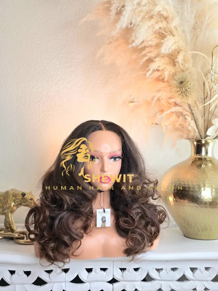 Closure Wig | Light Brown Ombre and Honey Gold Mix