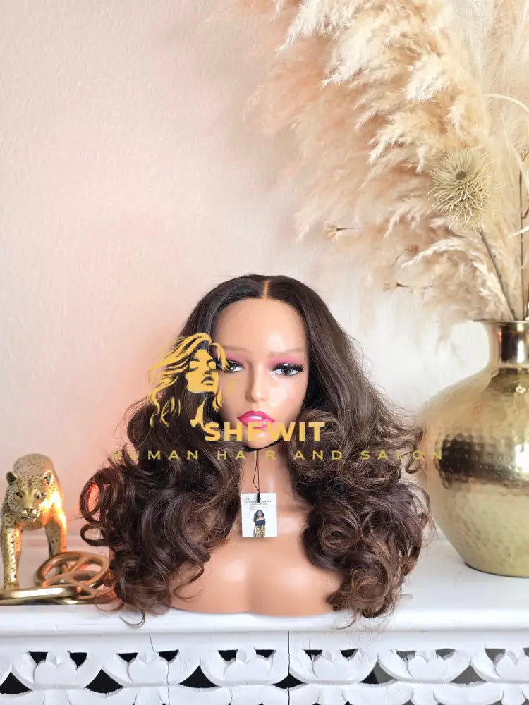 Closure Wig | Light Brown Ombre and Honey Gold Mix