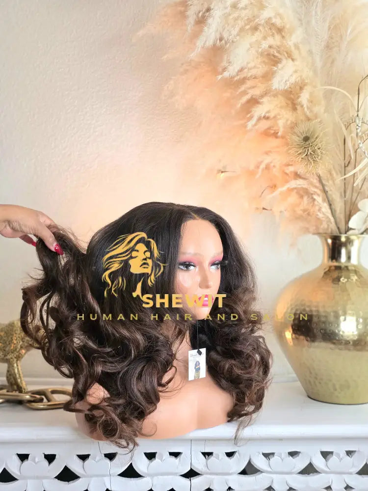 Closure Wig | Light Brown Ombre and Honey Gold Mix