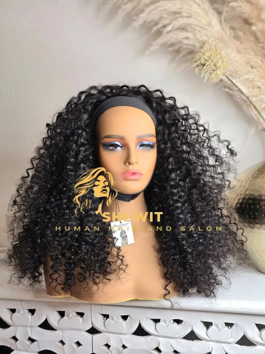 Head Band Wig | Natural Black Type 1