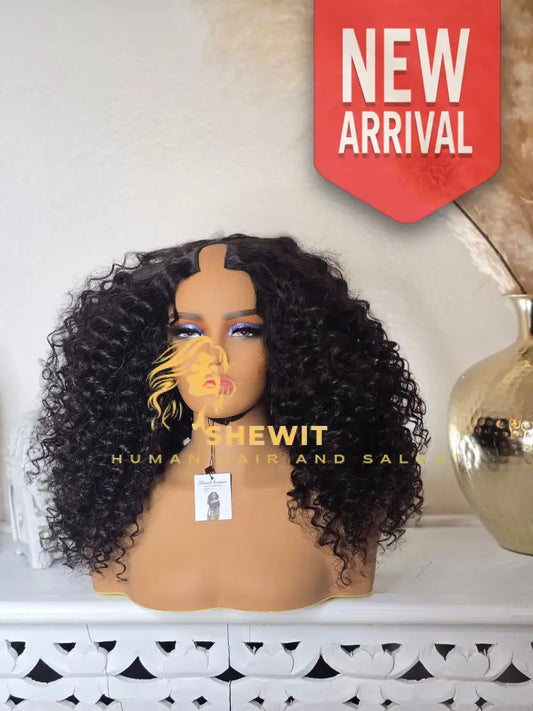 Middle Part | Deep Curly | Natural Black