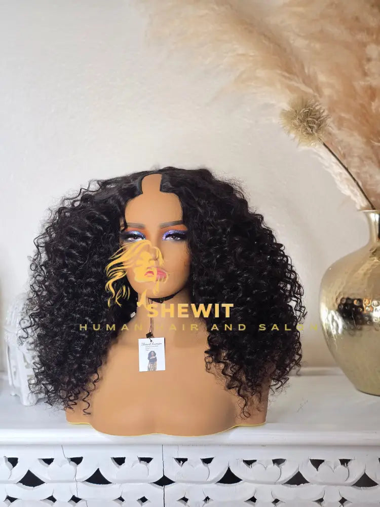 Middle Part | Deep Curly | Natural Black