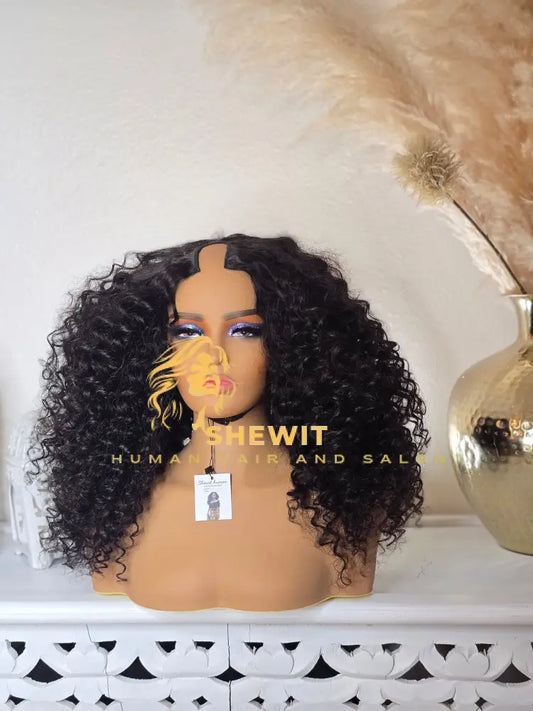 Middle Part | Deep Curly | Natural Black