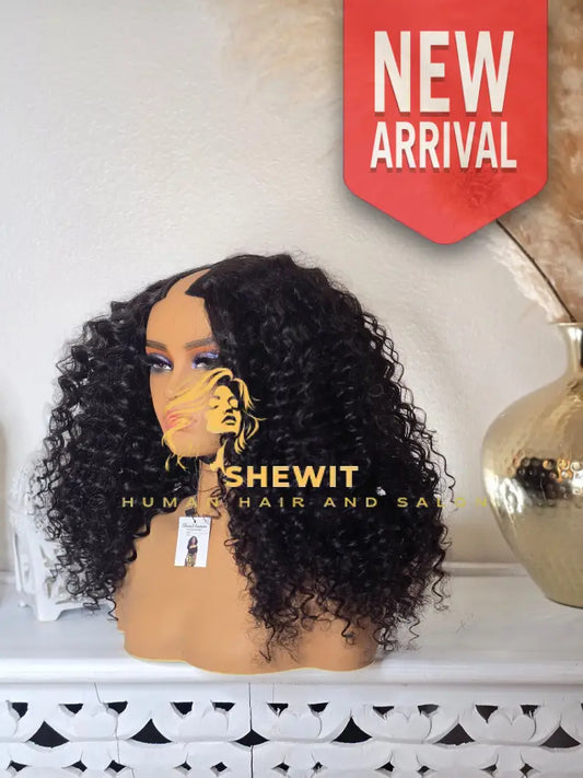 Middle Part | Deep Curly | Natural Black