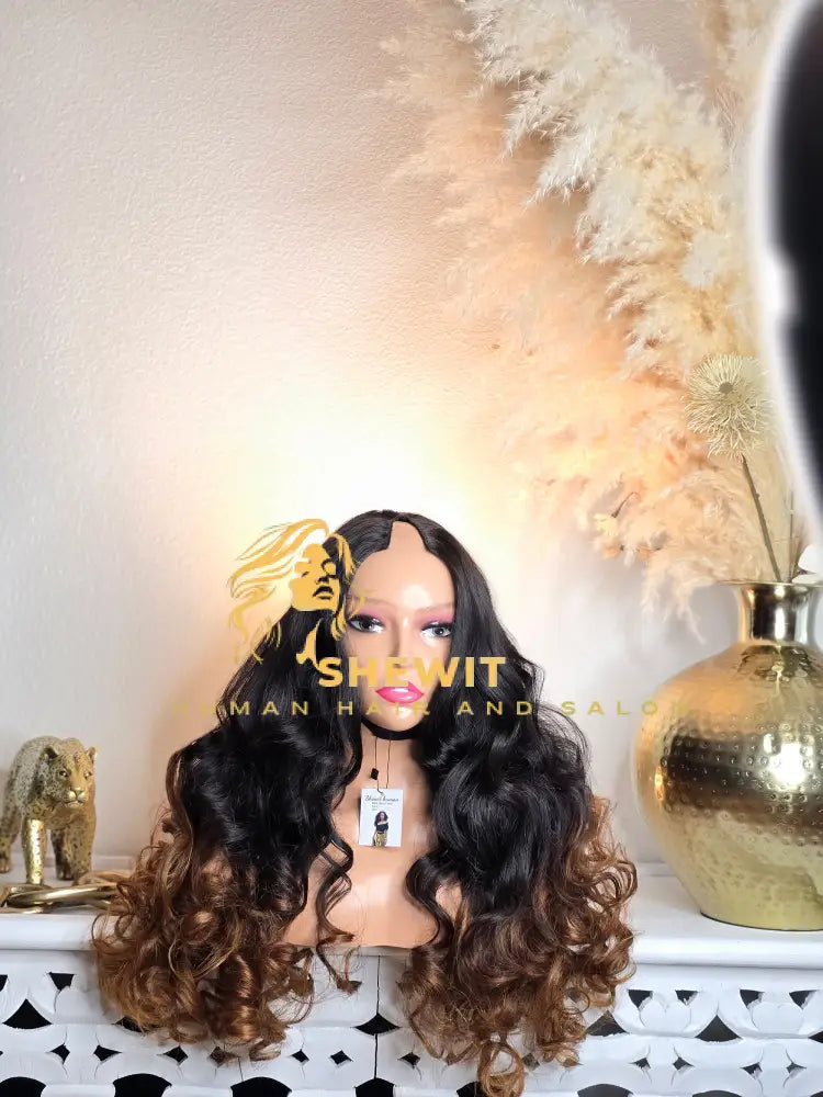 U Part Wig | Honey Gold