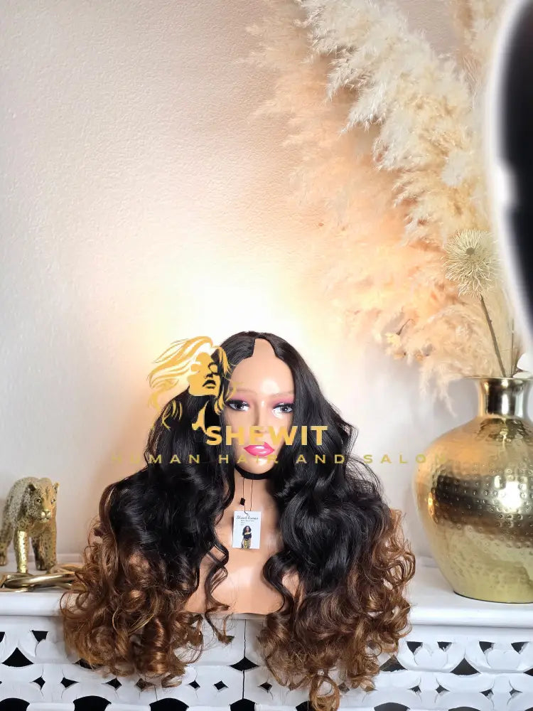 U Part Wig | Honey Gold